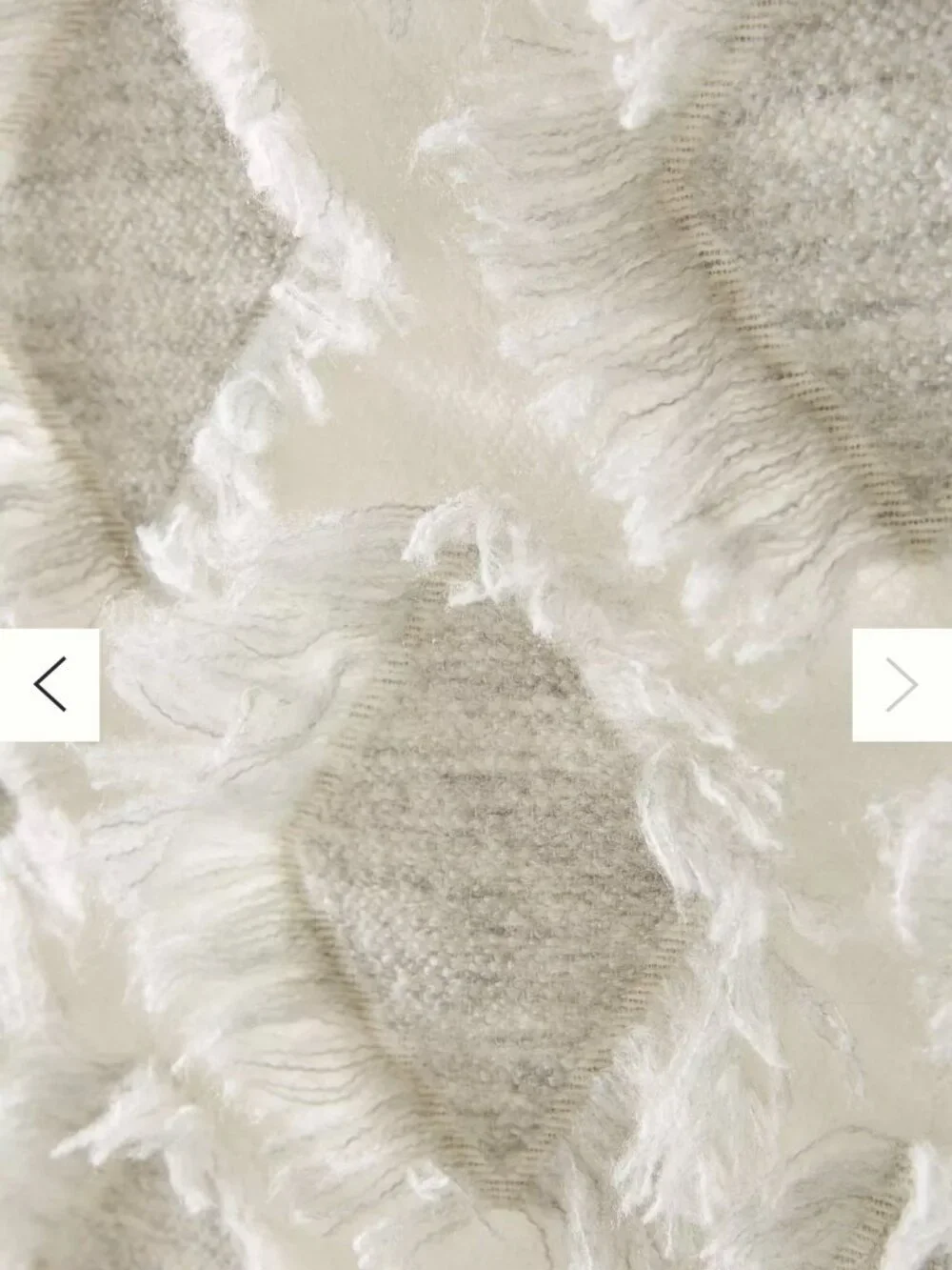 NWT ANTHROPOLOGIE TEXTURED AUGUSTA NEUTRAL FRINGED THROW BLANKET CONTEMPORARY